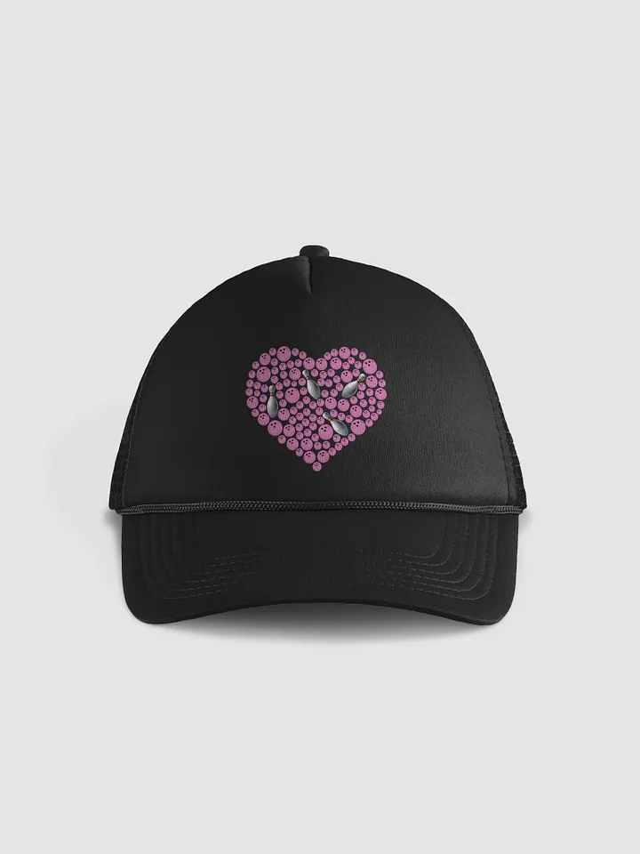Heart Bowling Strike Foam Trucker Hat product image (1)