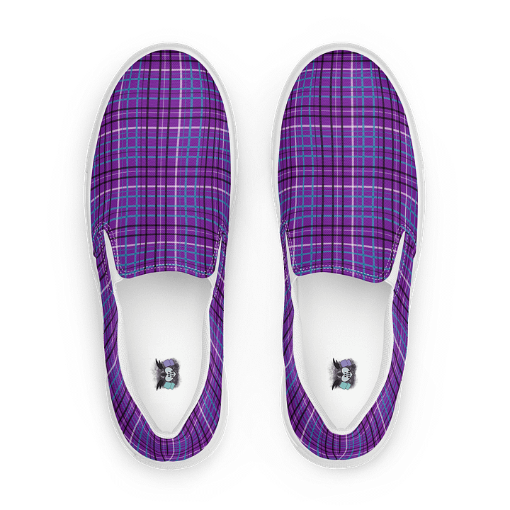 Purple Plaid Women's Slip-On Shoes product image (1)