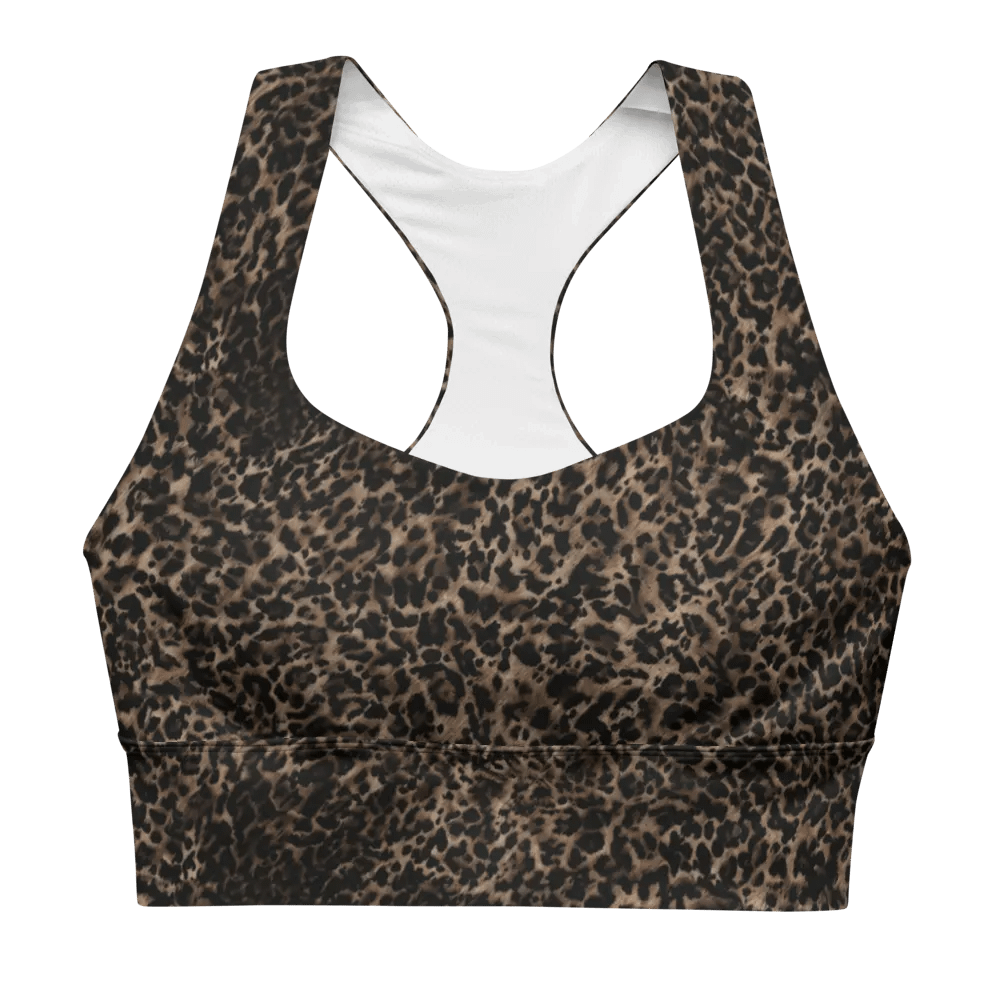 High-Impact Bra "Chic Dark Brown Leopard" Printed product image (2)