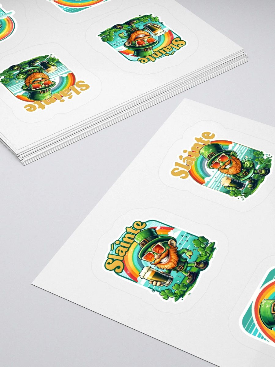 Leprechaun Cheers Kiss Cut Stickers product image (12)