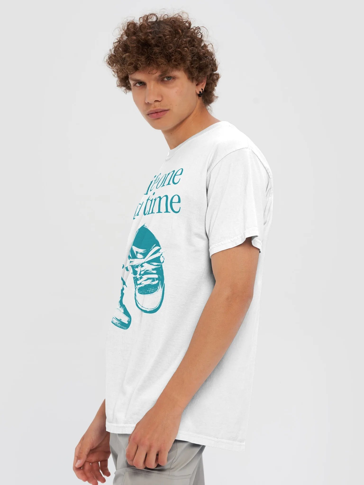 One Step at a Time Blue Sneaker T-Shirt product image (12)