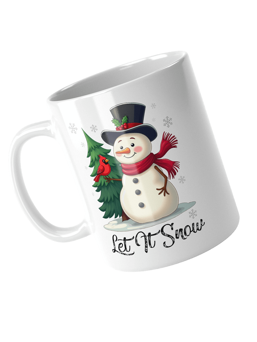 Let It Snow - Snowman with Cardinal Mug product image (4)