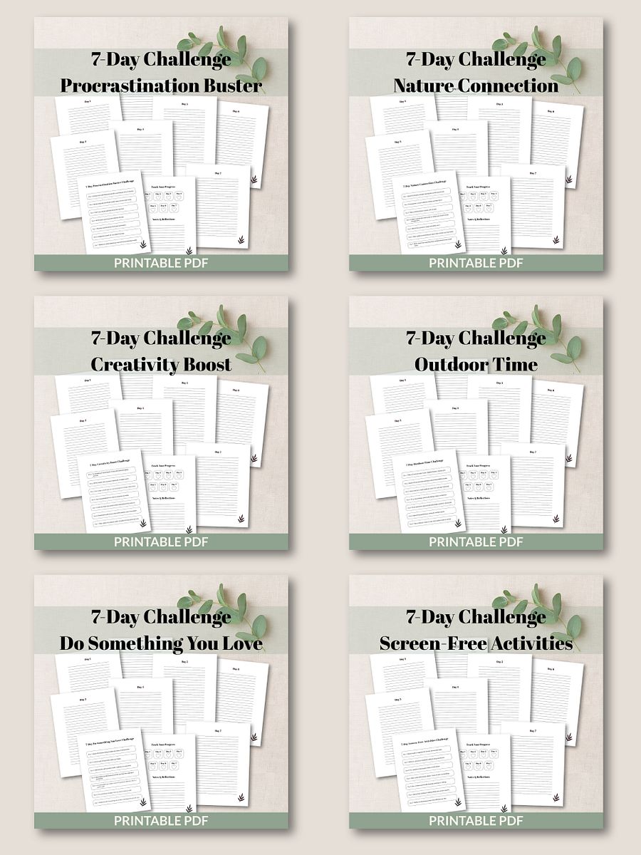 25 Printable 7-Day Challenges Mega Bundle product image (8)