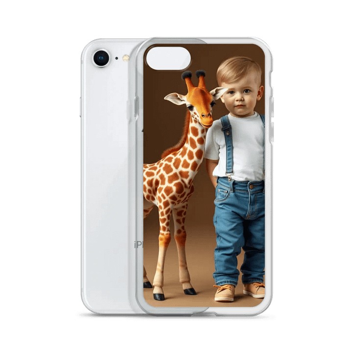 Giraffe and Little Boy Encounter iPhone Case product image (51)