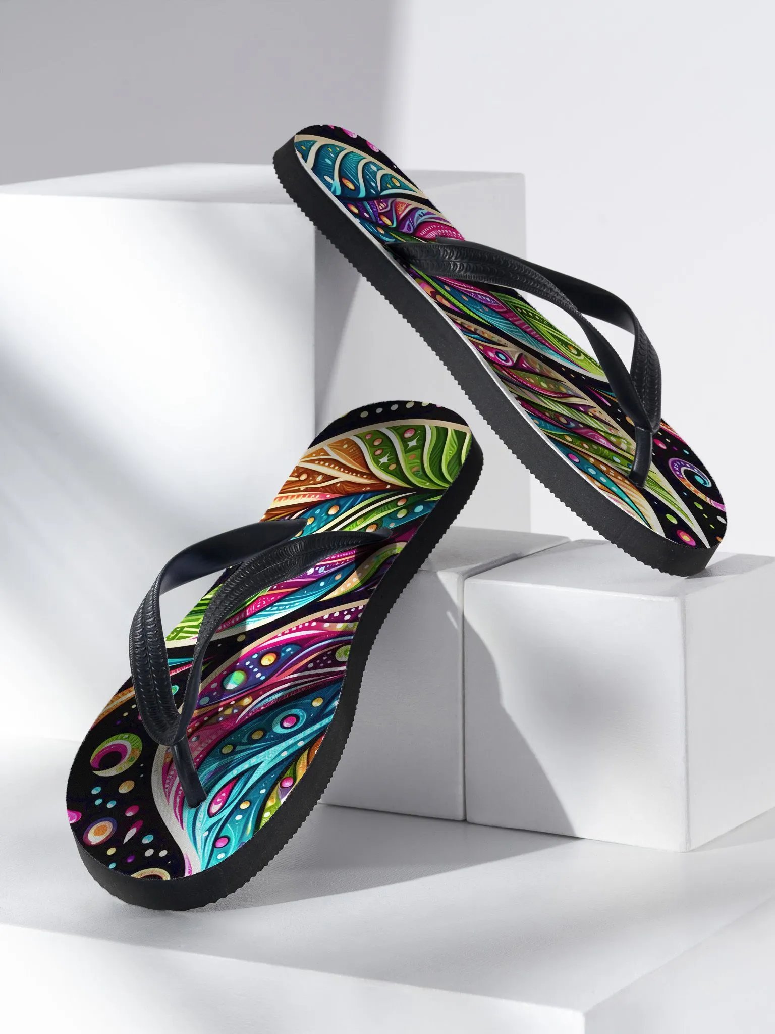 Whimsical Winged Delight Flip-Flops product image (2)