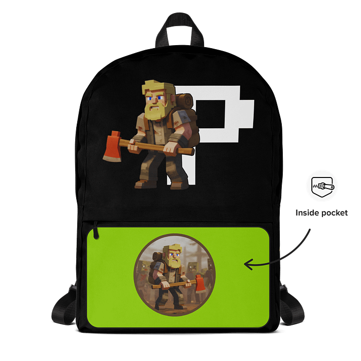 Patient PixelZ All-Over Print Backpack (Black) product image (2)