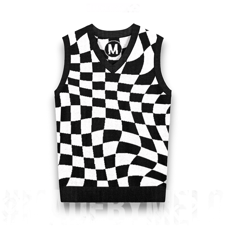 Warped & Checked Out - Knit Sweater Vest | #MadeByMELO product image (1)