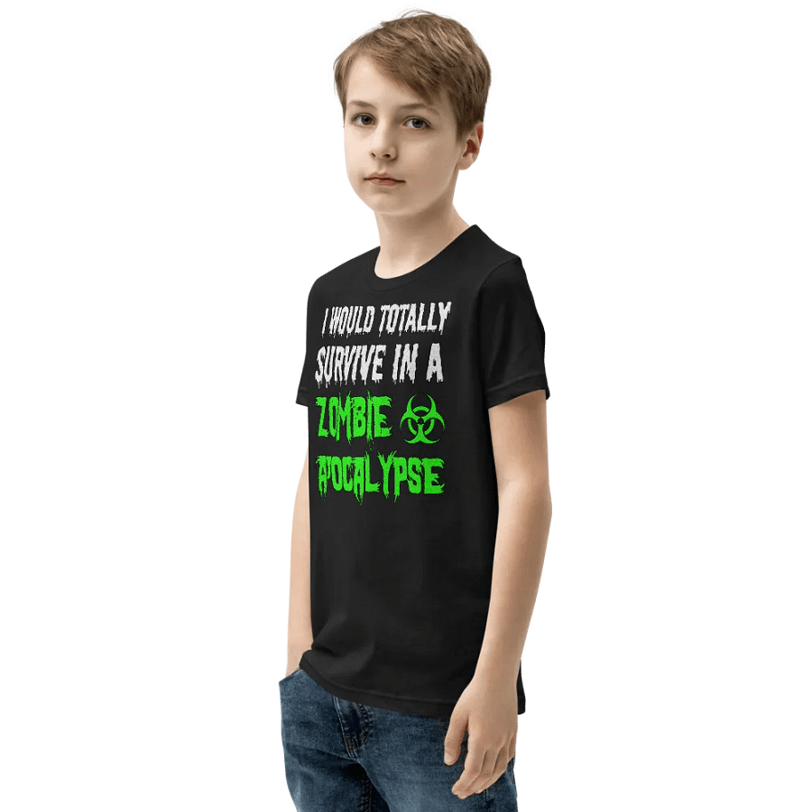 I Would Totally Survive In A Zombie Apocalypse T-Shirt For Kids product image (7)