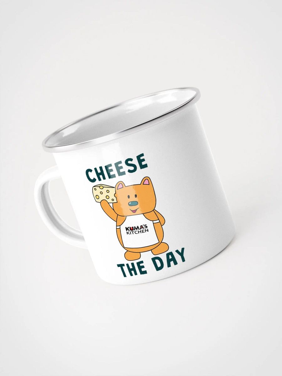Cheese the Day Enamel Mug product image (1)