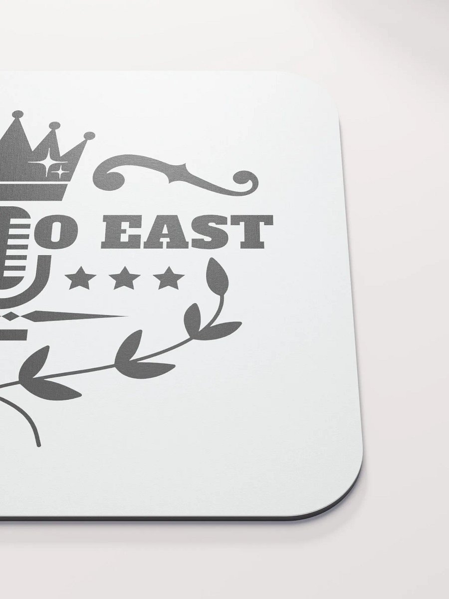 White mousepad with black logo (small) product image (5)