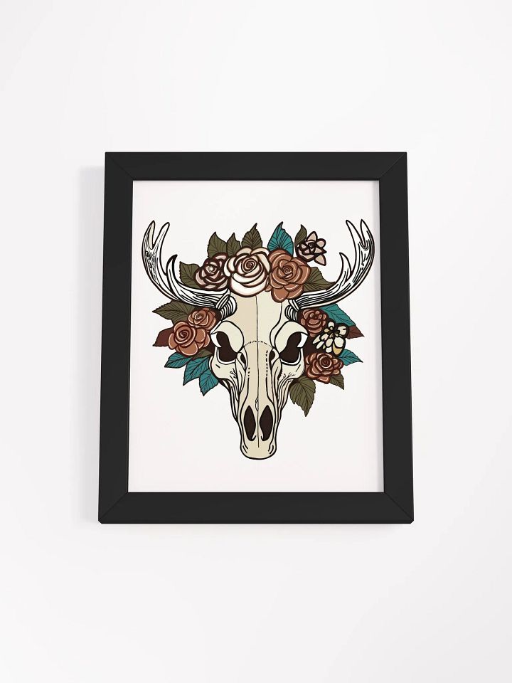 Vibrant Mousse And Flowers Wood Framed Matte Poster product image (14)