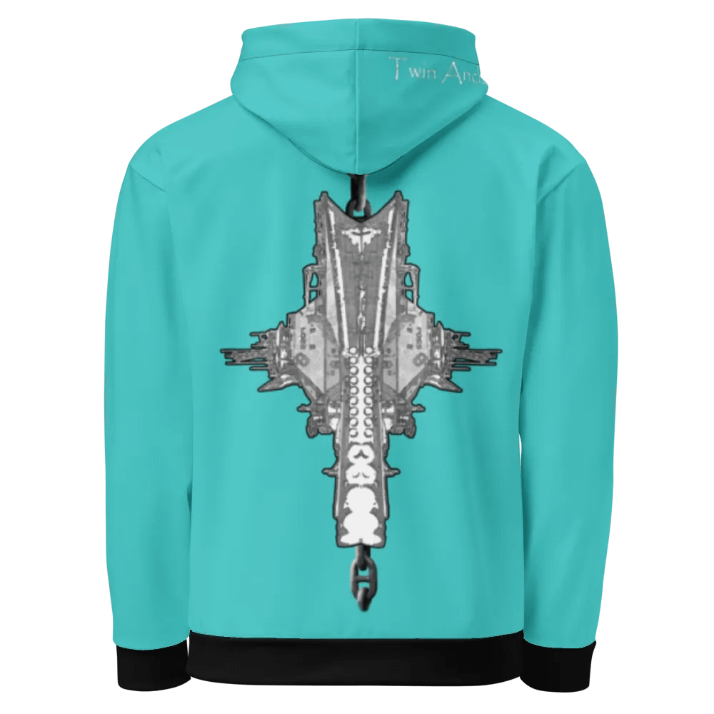 turquoise Foss double tug Sketch Hoodie product image (3)