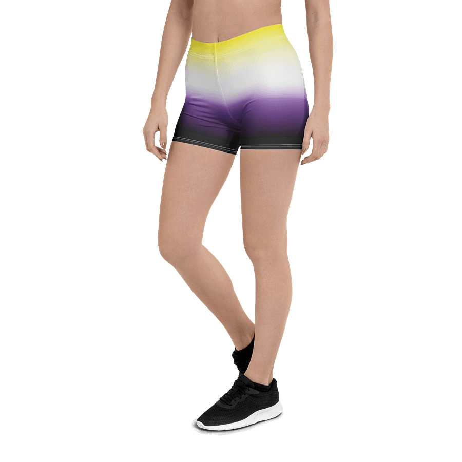 Non-binary Pride Gradient Bike Shorts product image (5)