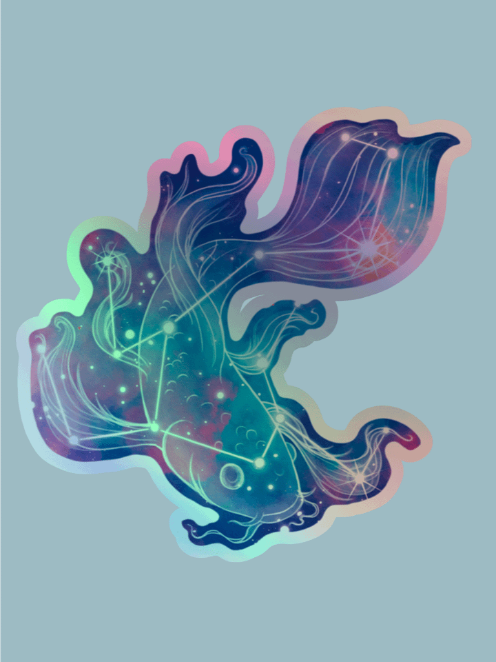 Cotton Candy Galaxy Koi - Holographic Sticker product image (1)