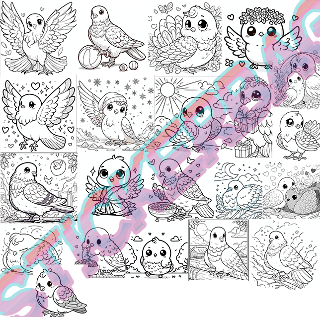 Taubenmalbuch 1 - Alle Motive! product image (2)