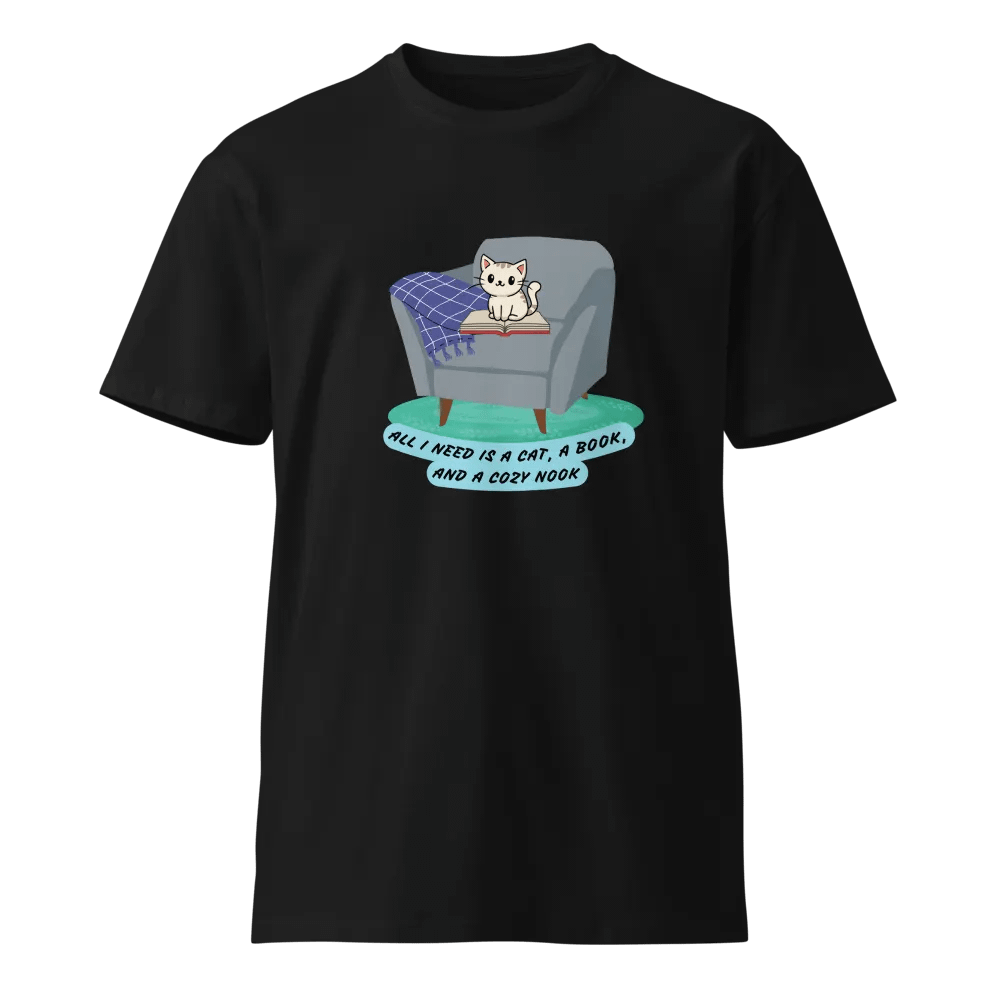 Cozy Cat & Book Nook T-Shirt product image (1)