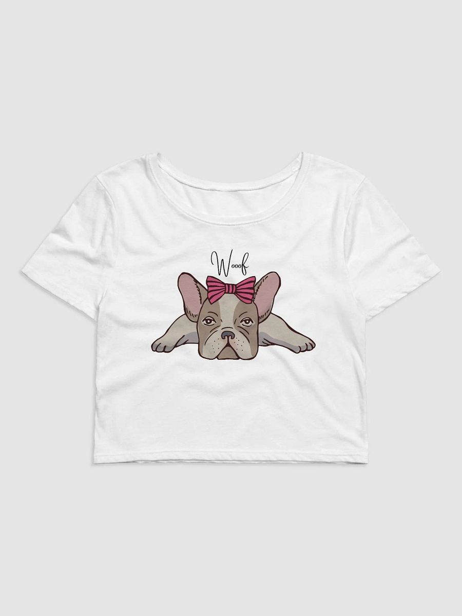 Girly French Bulldog Women's Crop Tee product image (2)