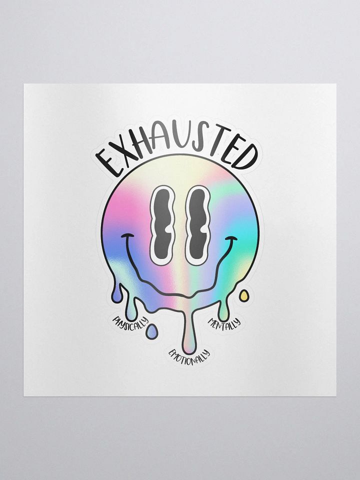 Exhausted Rainbow Kiss-Cut Sticker product image (1)