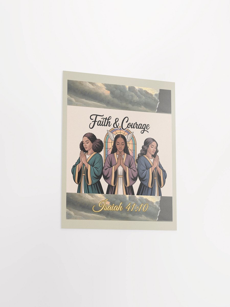 Faith & Courage: Isaiah 41:10 Christian Matte Poster - Printable, product image (5)