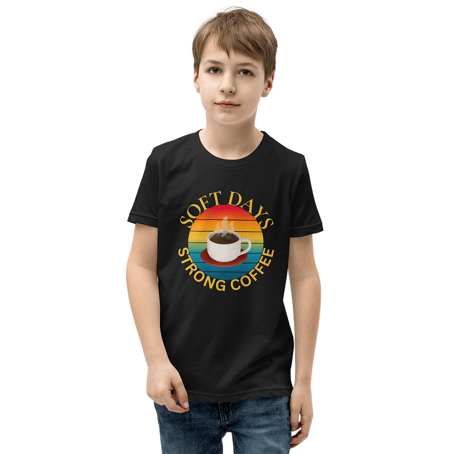 Soft Days, Strong Coffee Youth T-Shirt product image (1)