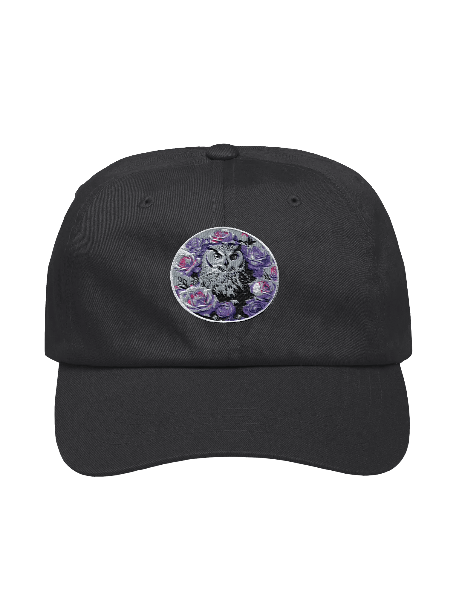 Owl and Roses Embroidered Dad Hat product image (1)