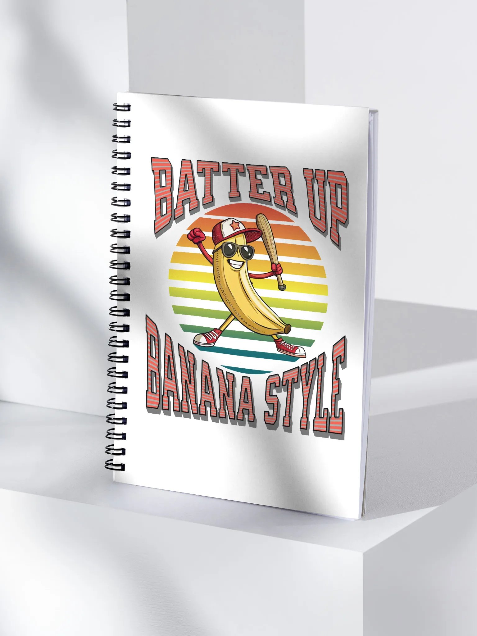 Batter Up Banana Style Baseball Spiral Notebook product image (1)