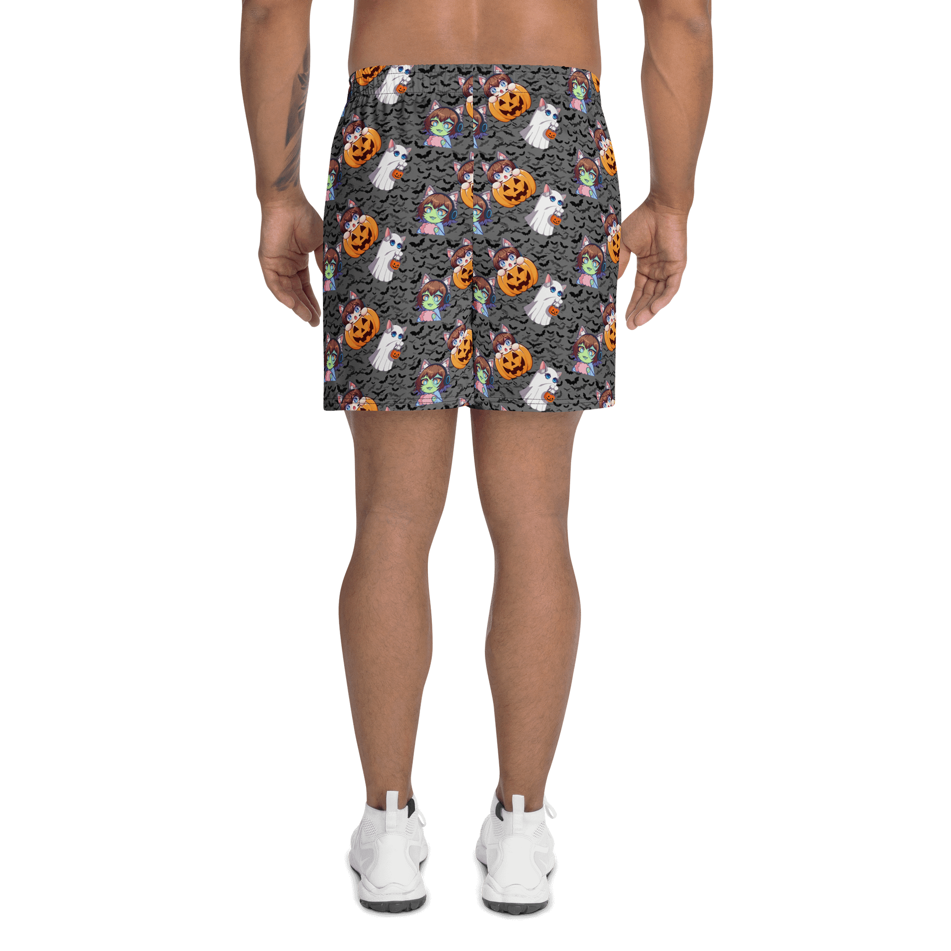 Cat-Tastic Halloween Unisex Long Shorts product image (4)