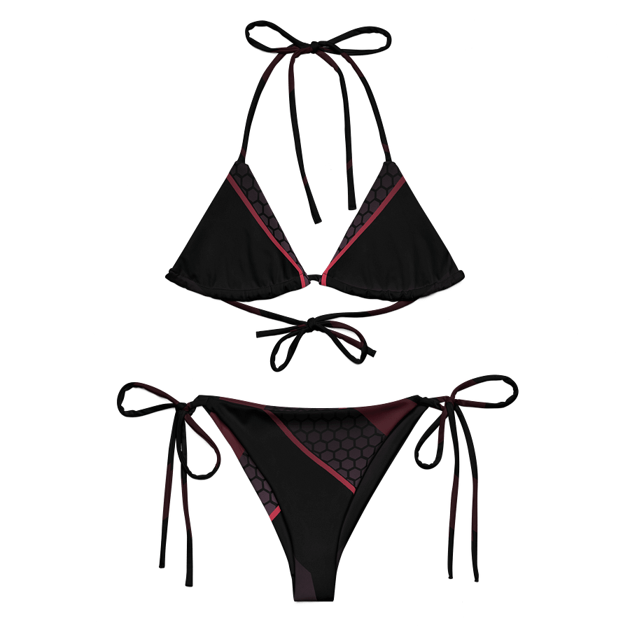 Futuristic Red Line Symmetry Bikini Set product image (2)