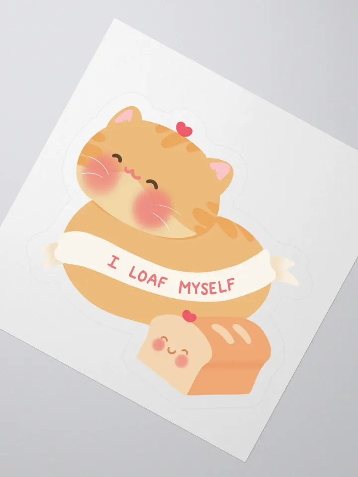 I Loaf myself! Orange Cat Vinyl Sticker product image (2)
