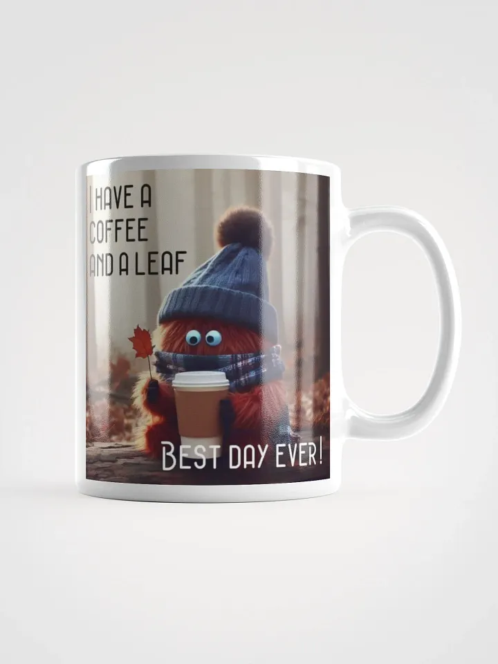 Coffee and a Leaf Ceramic Mug product image (1)