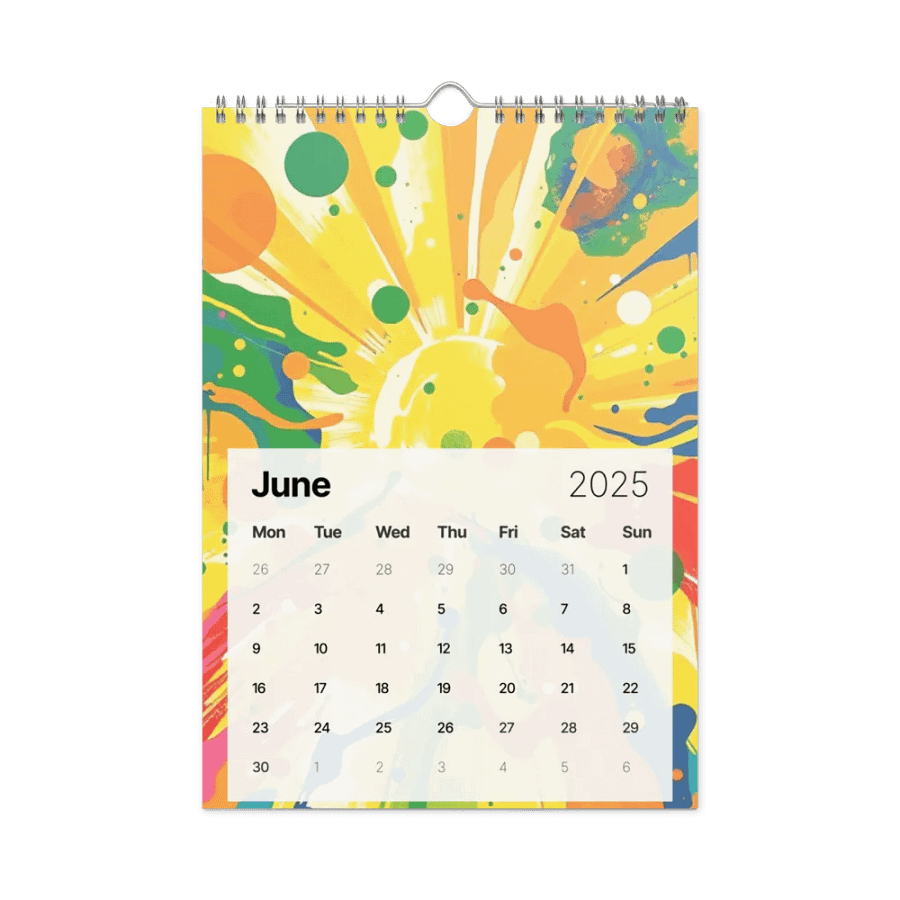 ART ABSTRACT WALL CALENDAR 2025 product image (8)