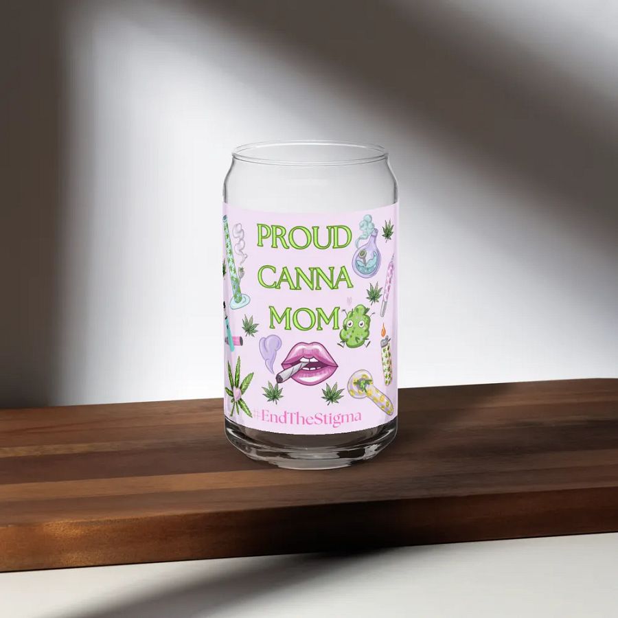 Proud Canna Mom Can-Shaped Glass product image (35)