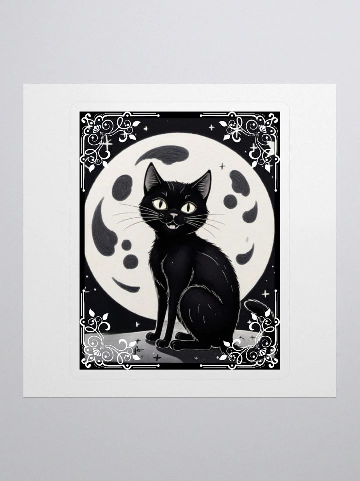 Moonlit Feline Kiss-Cut Stickers product image (1)