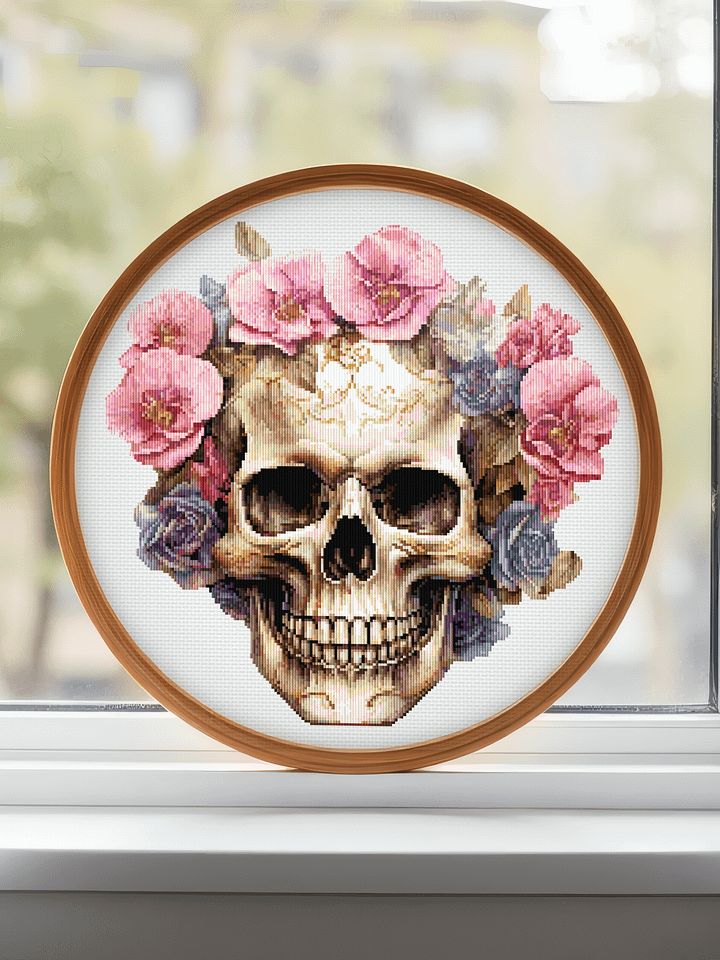Bloom & Bones Cross Stitch Pattern product image (1)