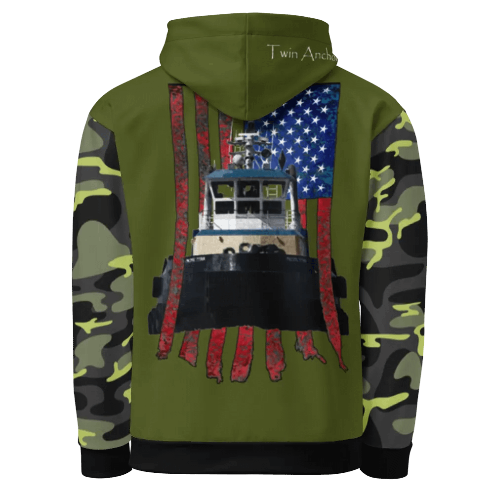 Camouflage & Green Pacific Titan & CE Flage Hoodie product image (11)