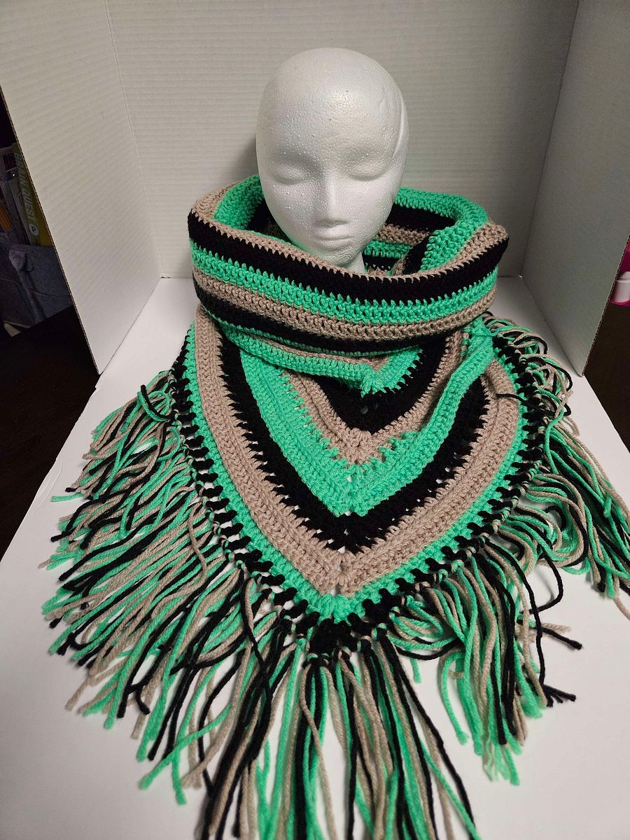 Crochet Wild Oleander Hooded Scarf product image (7)