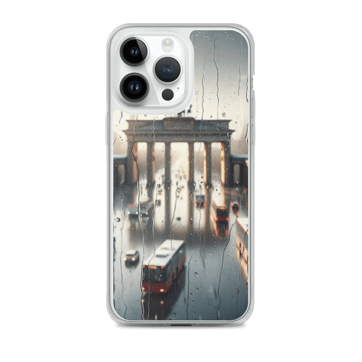 Rainy Cityscape MagSafe® Clear Case | AI Design product image (2)