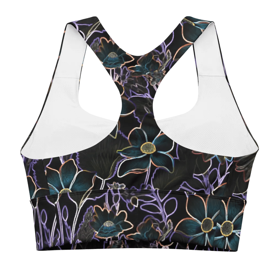 Trippy Floral Dark/All-Over Print Longline Sports Bra by Sublicolor product image (2)