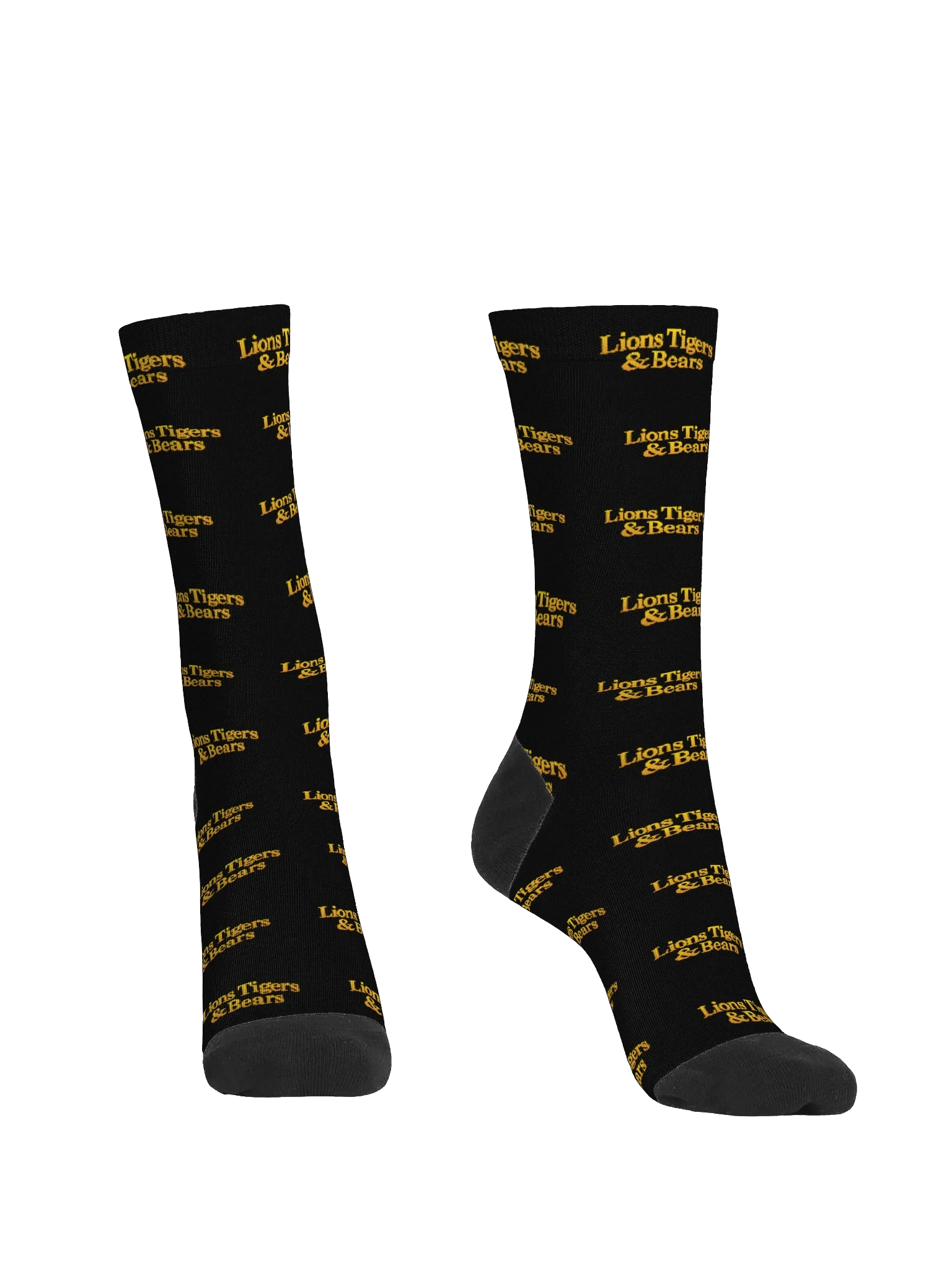Lions Tigers & Bears Logo Socks (Black) product image (2)