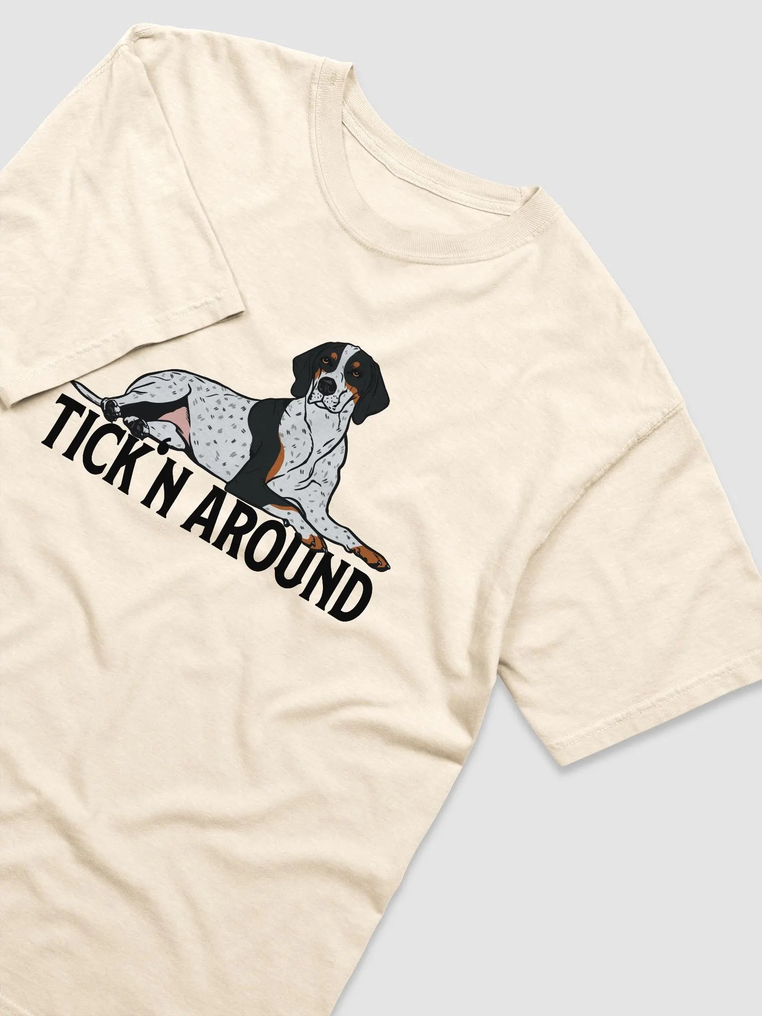 Tick'n Around T-Shirt of a Bluetick Coonhound | Funny T-Shirt for Coonhound Paw-rents product image (30)