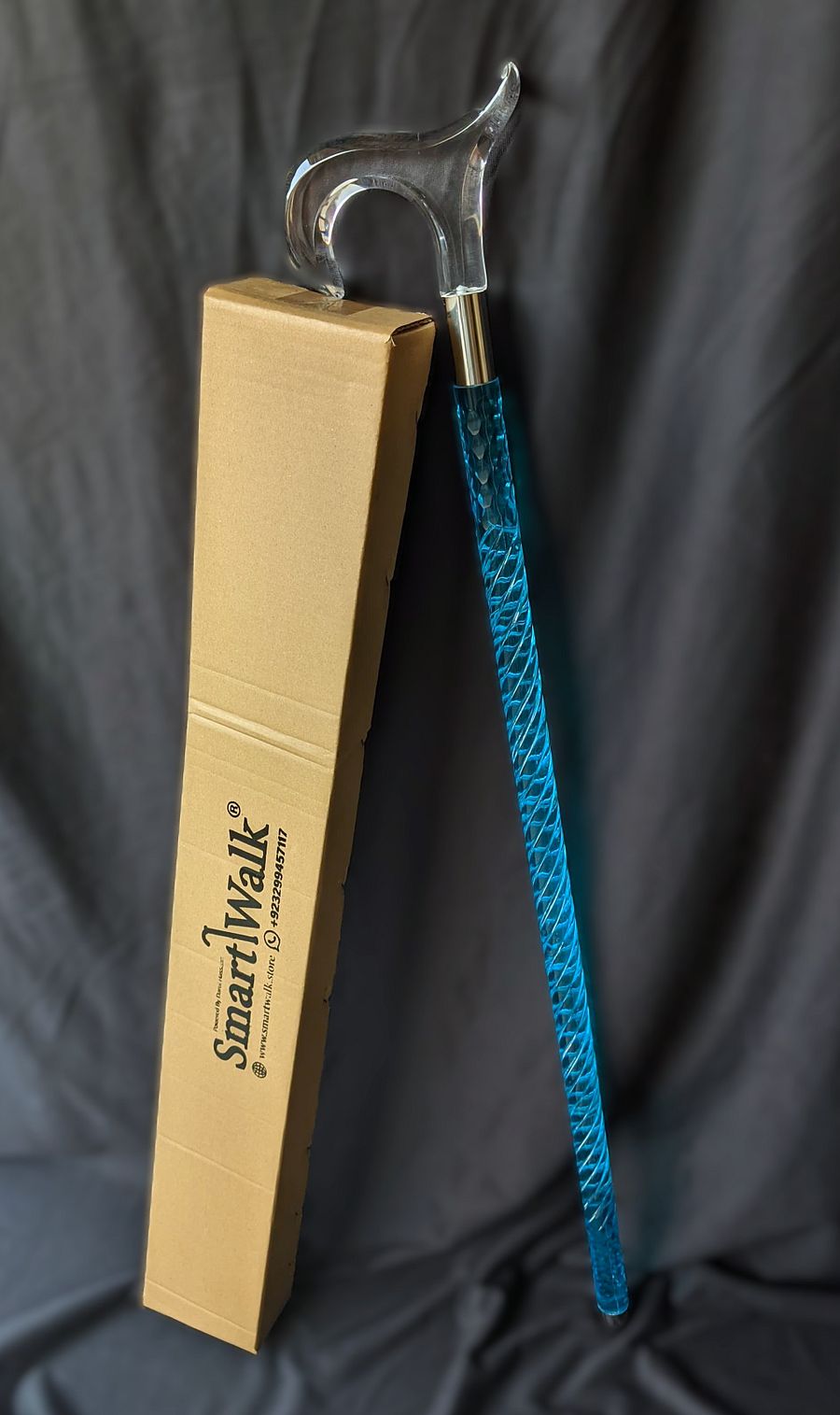 Luxury Neon Blue Acrylic Walking Cane – Women’s Special Edition product image (6)