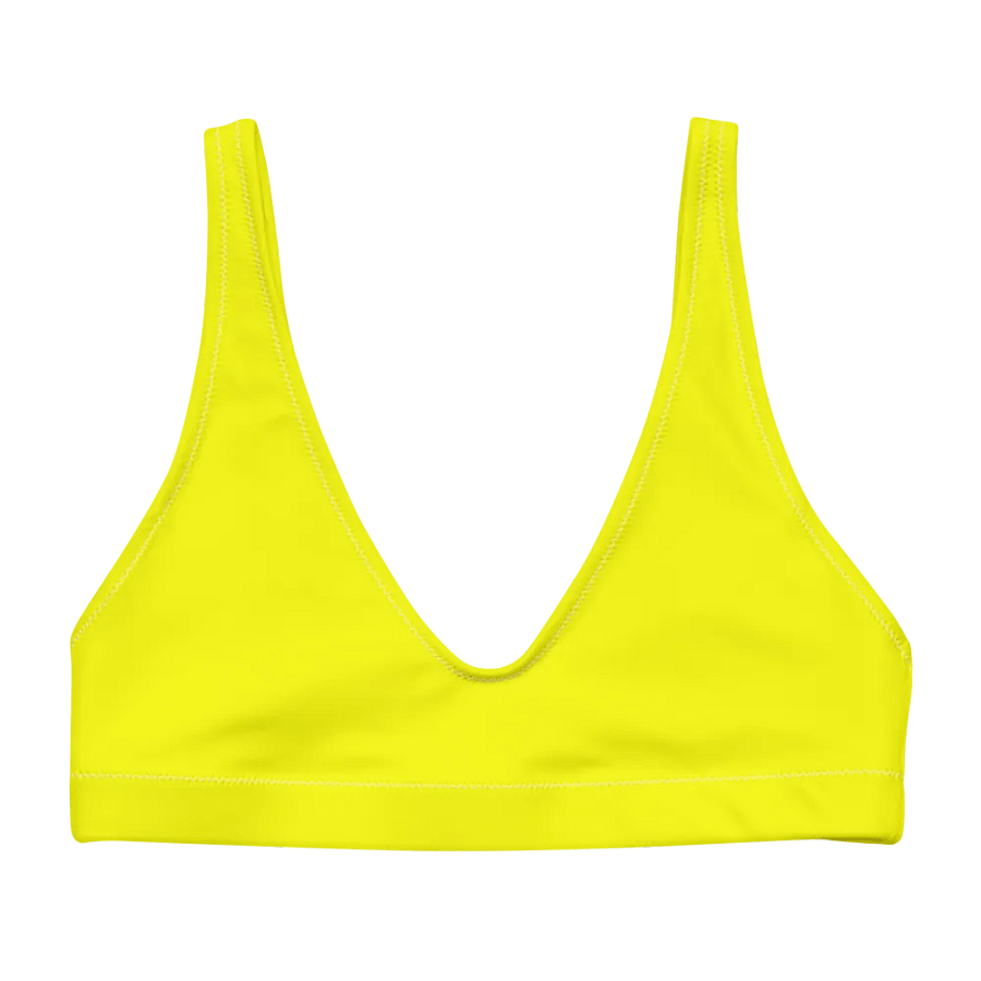 Plain Color Yellow Padded Bikini Top product image (5)