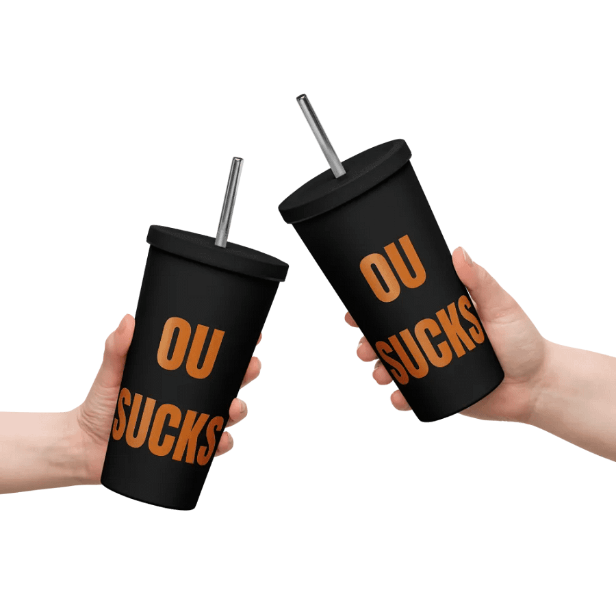 OU Sucks Bold Orange Insulated Tumbler product image (10)