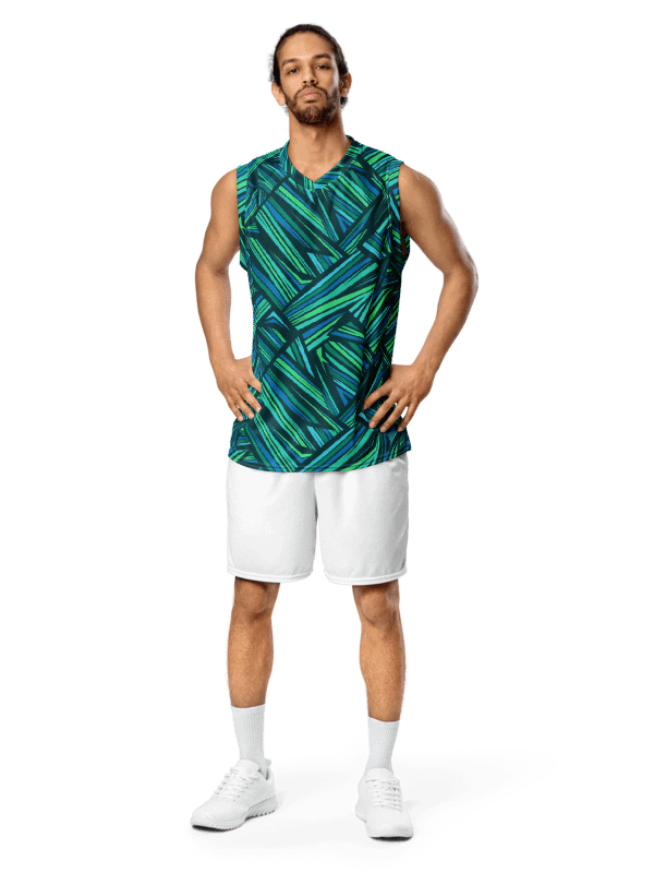 Aqua Angles | Recycled Unisex Basketball Jersey product image (1)