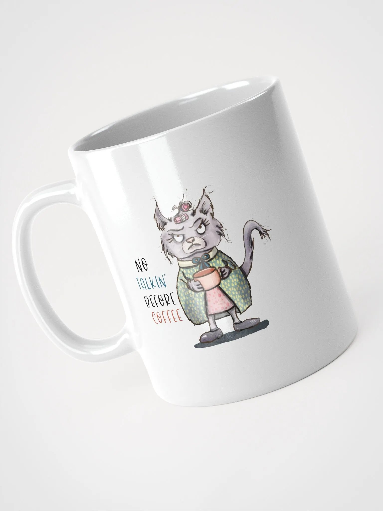 No Talkin' Before Coffee White Mug product image (9)