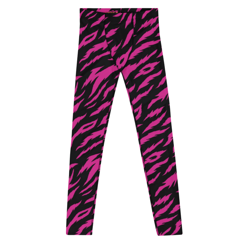 Wild Tiger Pink Stripes Men's Leggings product image (1)