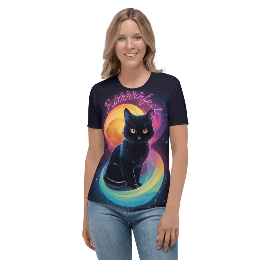 Cat Purrrrfect All Over Print T-shirt product image (2)