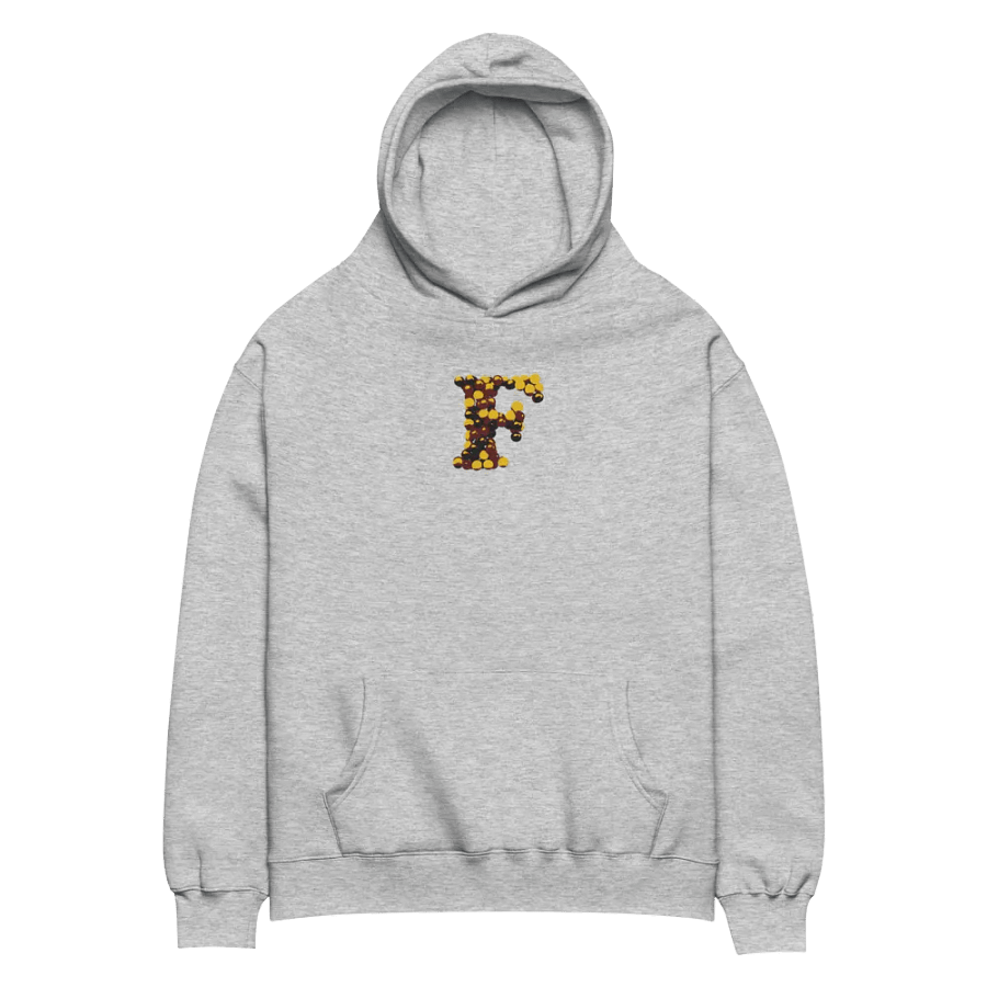 Initial Letter Of Name "F" is Embroidered Unisex Oversized Hoodie product image (2)