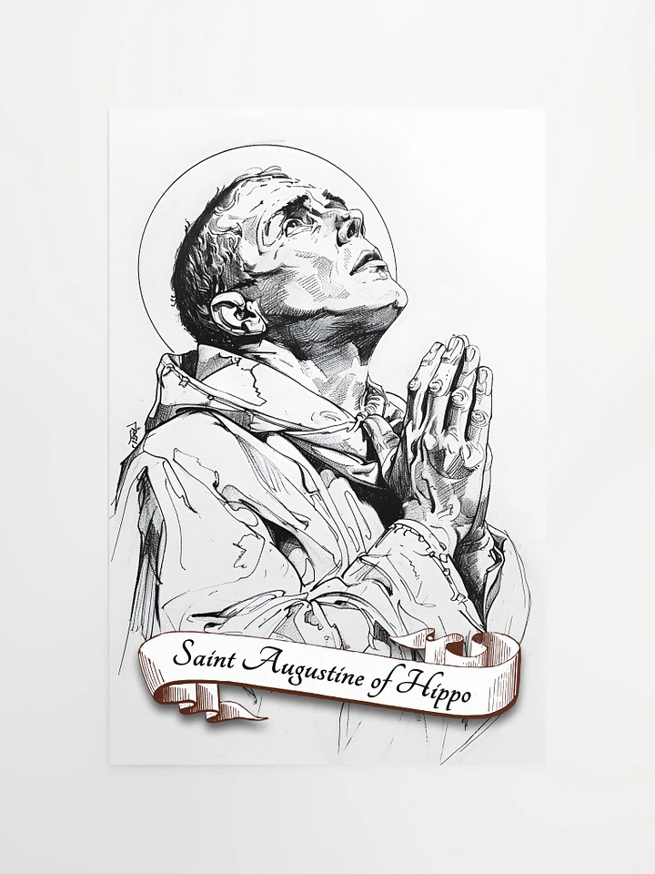 Saint Augustine of Hippo Patron Saint of Priests and Theologians Matte Poster product image (2)