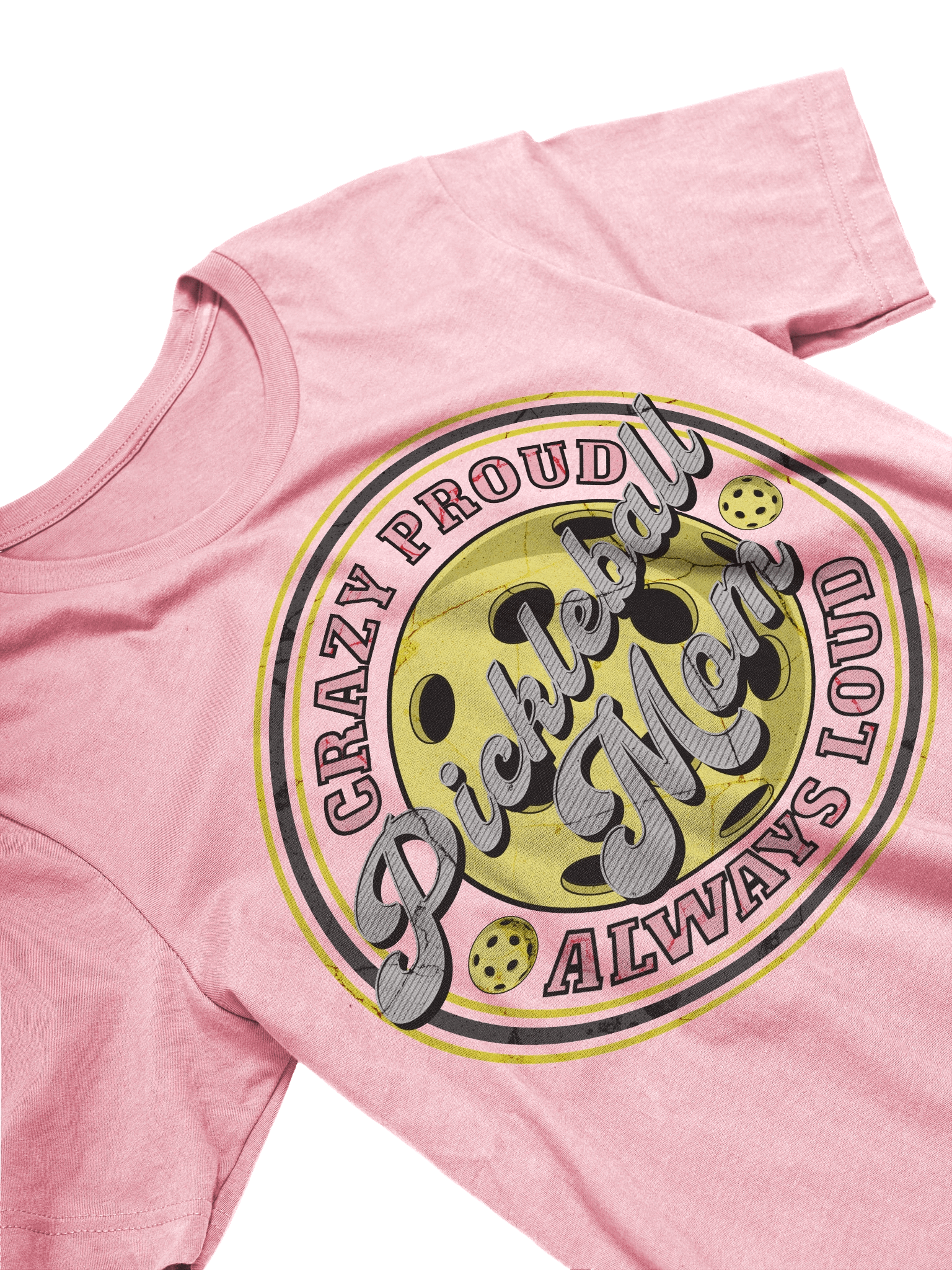 Pickleball Mom Crazy Proud Always Loud Badge T-Shirt product image (26)